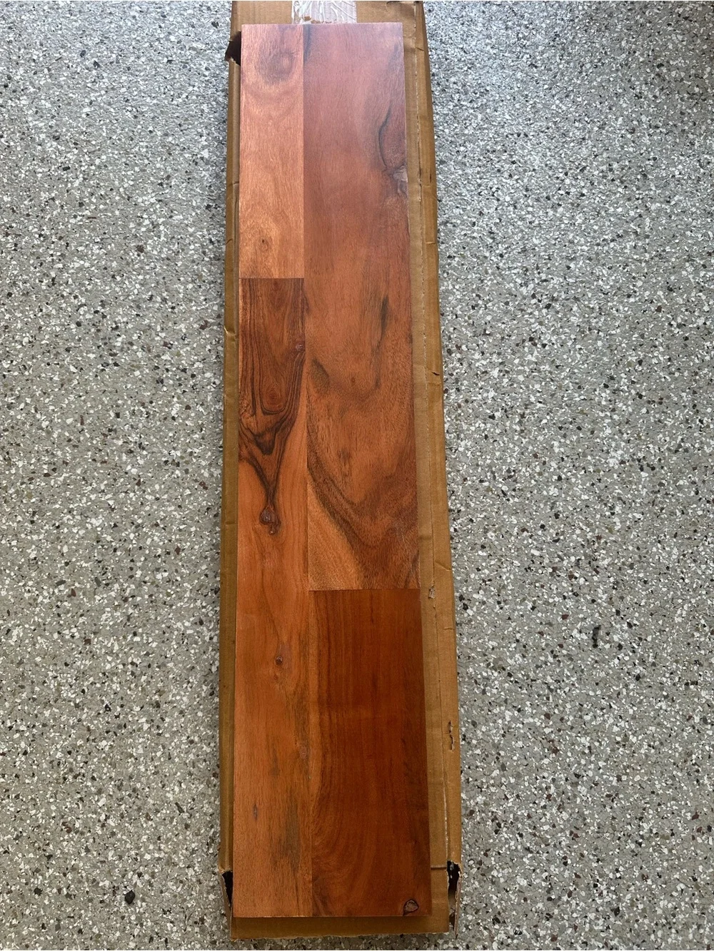 Crate and Barrel Handcrafted Acacia Wood Serving Board - 36” Natural Brown